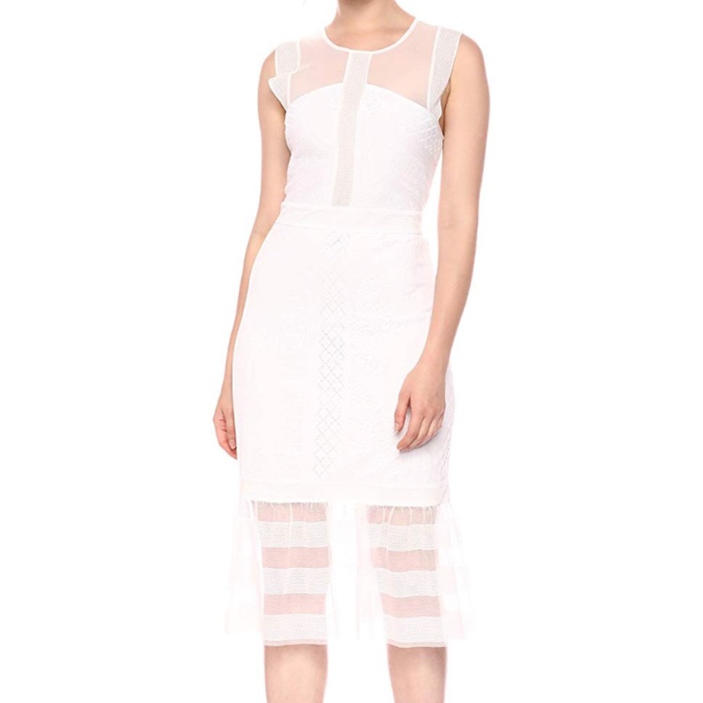 BCBG MaxAzria Sleeveless White Dress